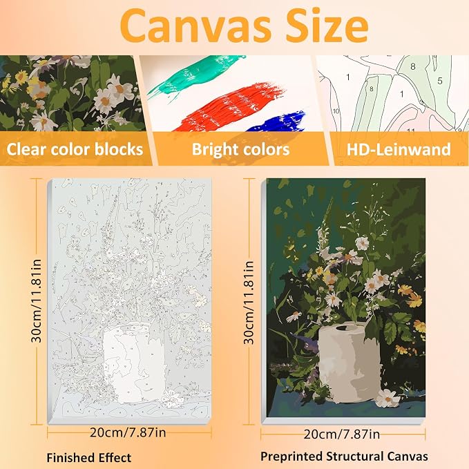 Mandun 3 Pack Paint by Numbers Kit - Image 2