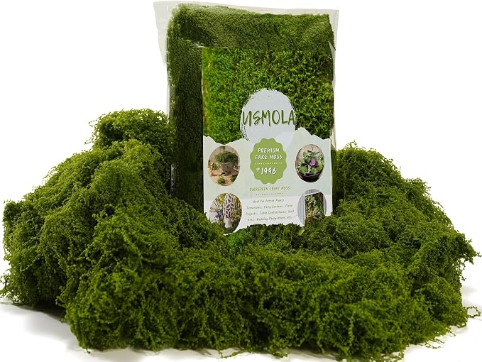 USMOLA 3.5OZ Fake Moss for Plants Indoor by USMOLA