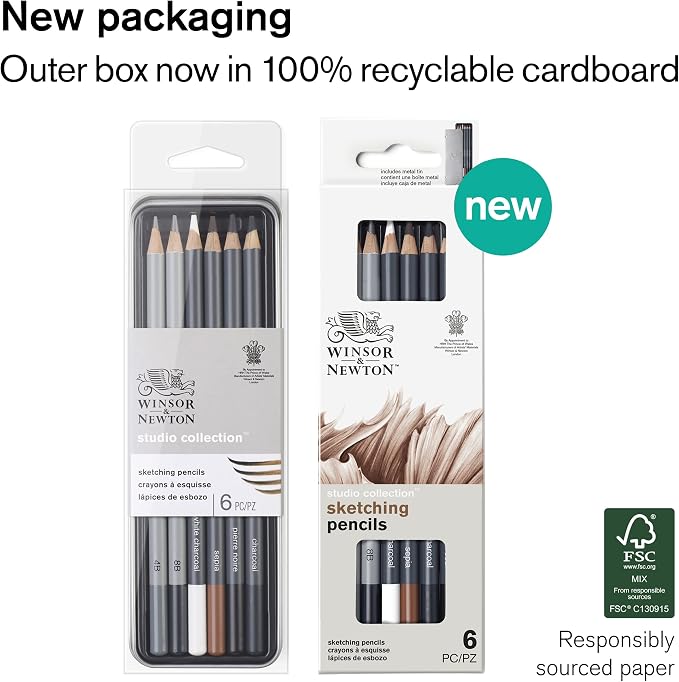 Winsor & Newton Studio Collection Artist Pencils, Sketching Pencils - Image 2