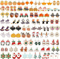 SANNIX 110Pcs/55 Pairs Holiday Charms, Fall Halloween Thanksgiving Christmas | by SANNIX