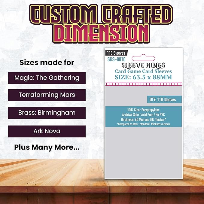 Sleeve Kings Standard Card Sleeves – 110 Count, Medium MTG Size, Compatible - Image 3