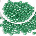 200pcs Christmas Green 10mm Pearl Beads by chuyau