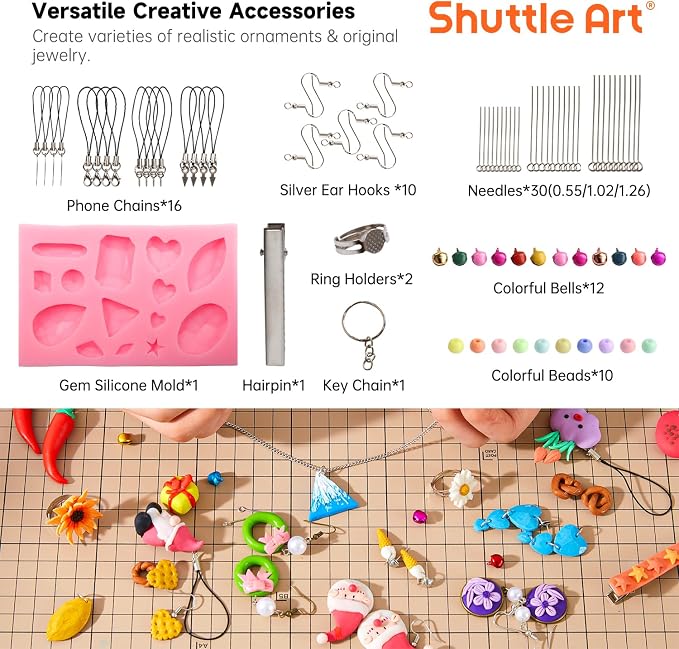 Shuttle Art Polymer Clay Kit, 57 Colors Oven Bake Clay - Image 4