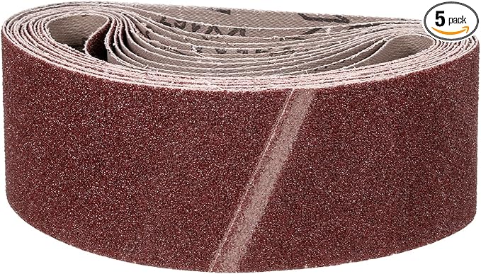 4 x 24 Inch Sanding Belt, 5 Pcs 40 Grit Knife Sharpener Belts Work Sharpening for Belt Sander Knife Carving Tool Metal Working