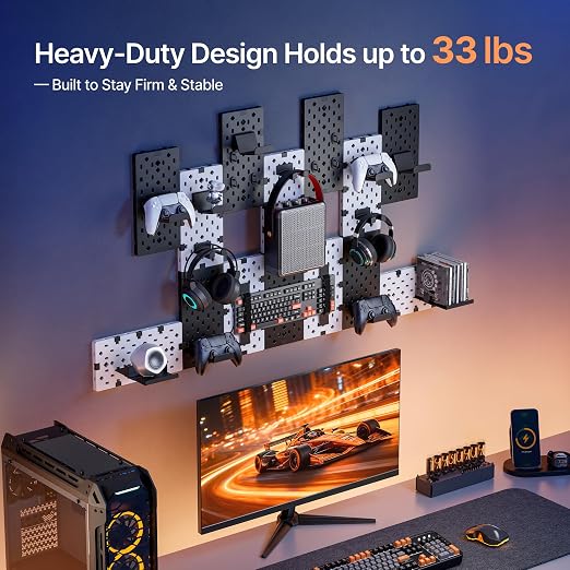 PEGZONE Controller and Headphone Holder Wall Mount, Controller Stand, Disc - Image 6