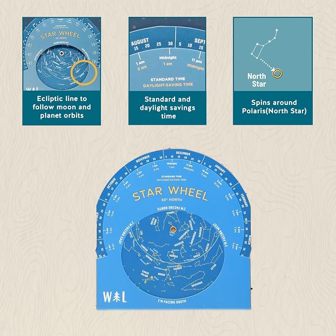 Star Planisphere Wheel, Stargazing Guide Tool | Easy to use, durable and - Image 3