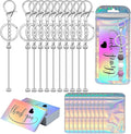 42/84/126 Pcs Beadable Keychain Bars Bulk Blank DIY Beaded Keychain Making by Unknown