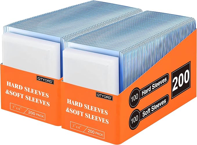 400 Card Sleeves, Hard Plastic Card Protectors by QTYORD