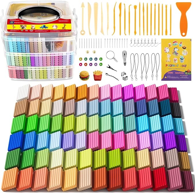 Aestd-ST Polymer Clay 82 Colors, Oven Bake Modeling Clay by Aestd-STqualityclay