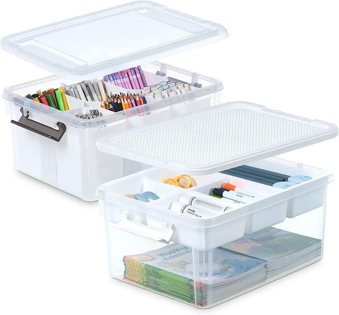 Citylife 17 QT Plastic Storage Bins Clear Storage Box by Anywish