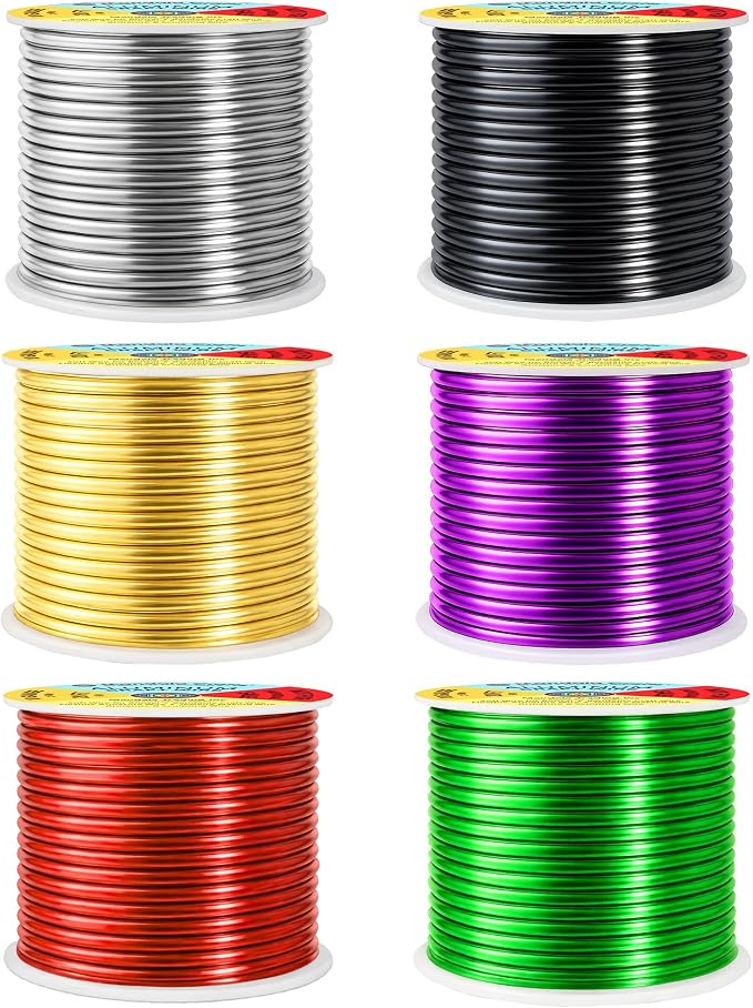 Mandala Crafts 10 GA Silver Black Red Assorted Anodized Aluminum Craft Wire | - Image 2
