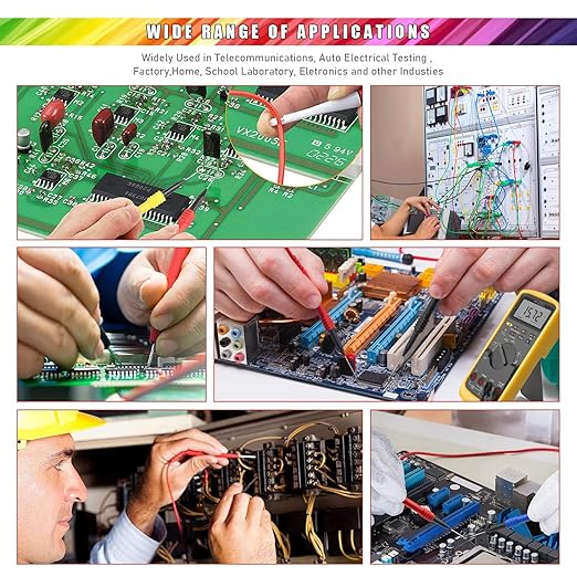 30PCS Back Probe Kit Automotive with Banana Plug Test Leads, Copper Alligator Clips, Insulation Wire Piercing Probes & Stainless Steel Back Probe Pins, Multi-Angle Diagnostic Test Wires for Car Repair