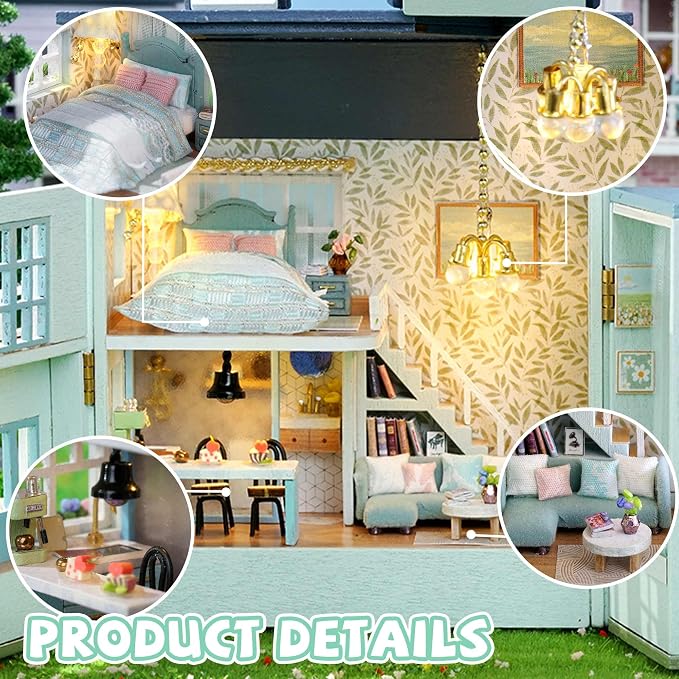 Flever Dollhouse Miniature DIY House Kit Creative Room - Image 4