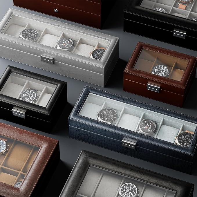ProCase Watch Box Organizer, 12 Slot Watch Display Case - Image 7