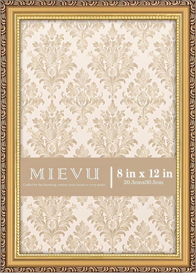 8×12 Picture Frame Gold by MIEVU