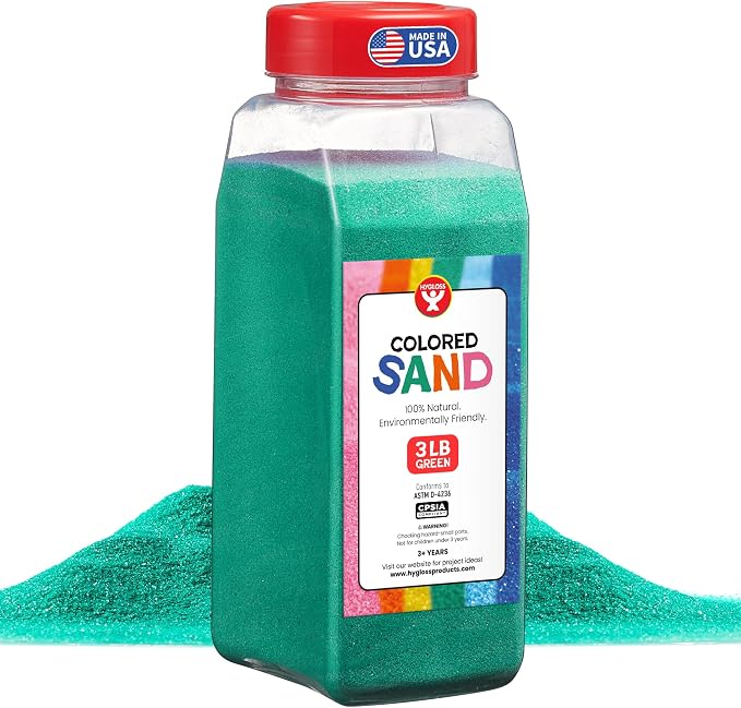 Hygloss Colored Sand for Crafts – 3 lb Bottle by HyglossProductsInc
