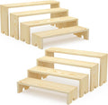 2 Set Wooden Cupcake Stand for Decor, 4 Tiered Stackable Display Risers by Nyamofly
