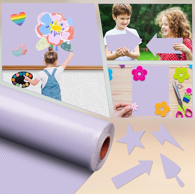 Inkspire Lavender Bulletin Board Paper Roll, 14.8FTx47IN Large Reusable - Image 5