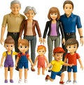 Dollhouse People, Bendable Dollhouse Family Set – 9 Poseable Figures Including by Tomleon