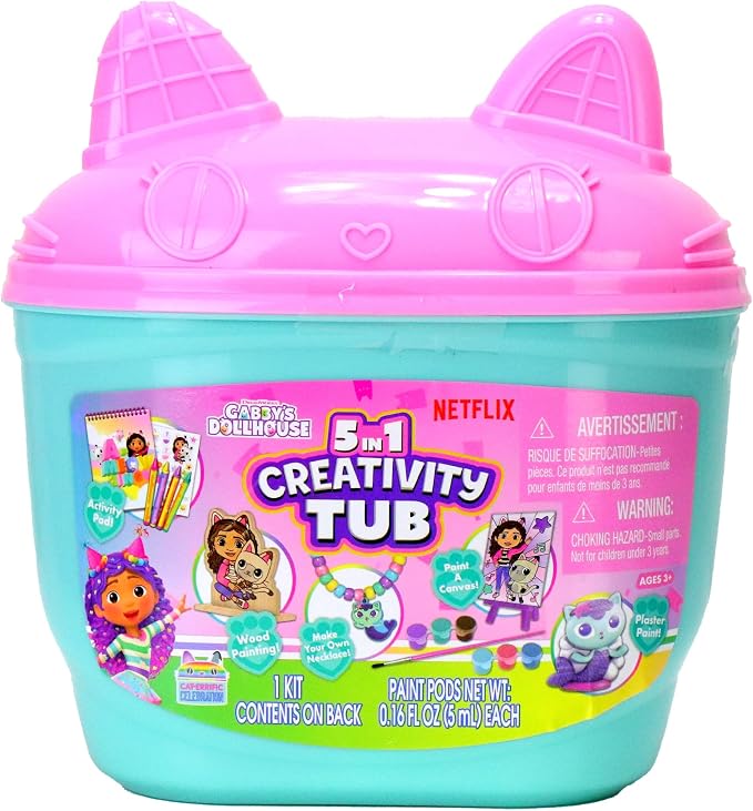 Tara Toys Gabby's Dollhouse 5-in-1 Creativity Tub Multi-Activity Art Kit by TaraToys