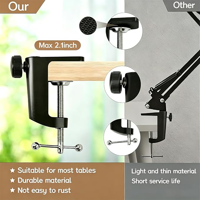 10X Magnifying Glass with Light and Clamp, Magnifier with Light Hands Free3 - Image 3