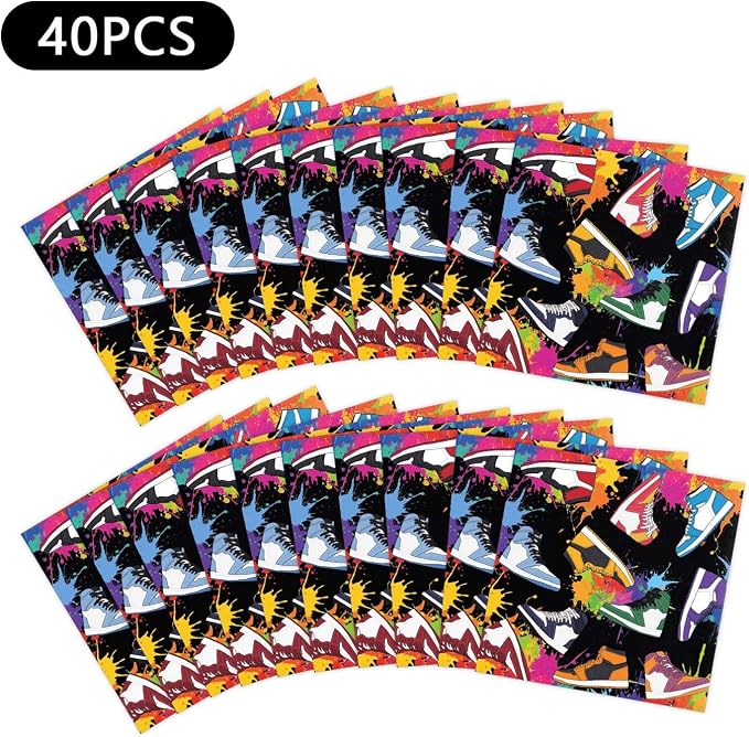 40Pcs Sneaker Ball Party Decorations Napkins Sport Themed Birthday Party - Image 2