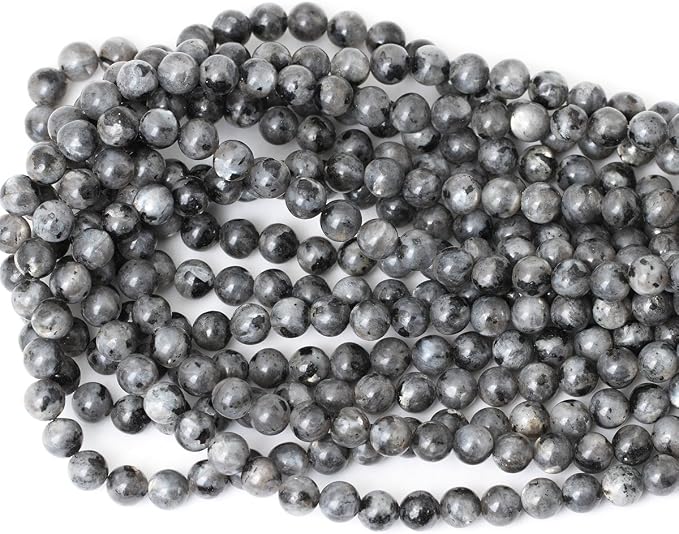 45PCS 8mm Natural Black Labradorite Gemstone Round Loose Beads Crystal Energy - Image 3