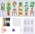 ORIGACH 6 Set Green Plants Cross Stitch Bookmark Kit by ORIGACH