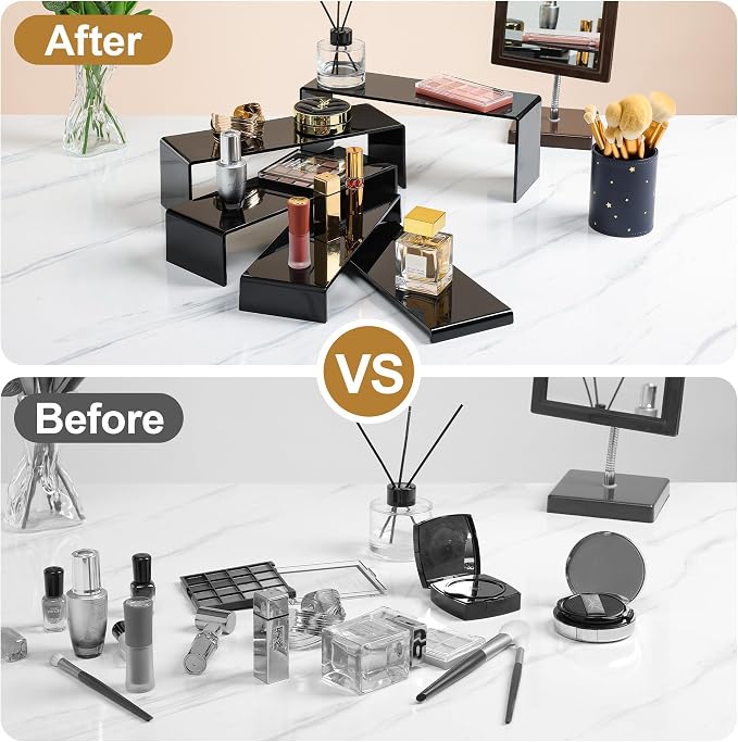 ANDGOO 10 Pack Large Acrylic Display Stands, 2 Set Rectangular Display Stands - Image 5