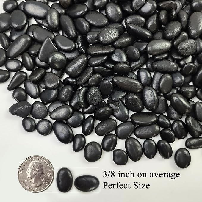FANTIAN 10 lbs Small Black Pebbles - Image 2