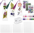 Fuyoooo 176 Pcs Pressed Flowers Bookmark Making Kit, DIY Bookmark Laminating by Liraitoya