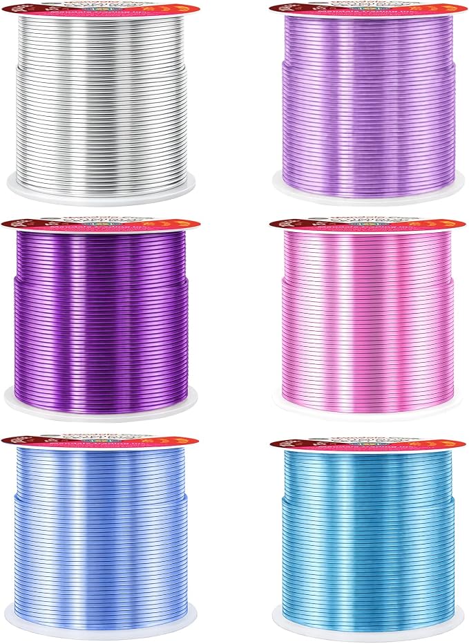 Mandala Crafts 20 GA Turquoise Pink Assorted Anodized Aluminum Craft Wire | 450 - Image 2