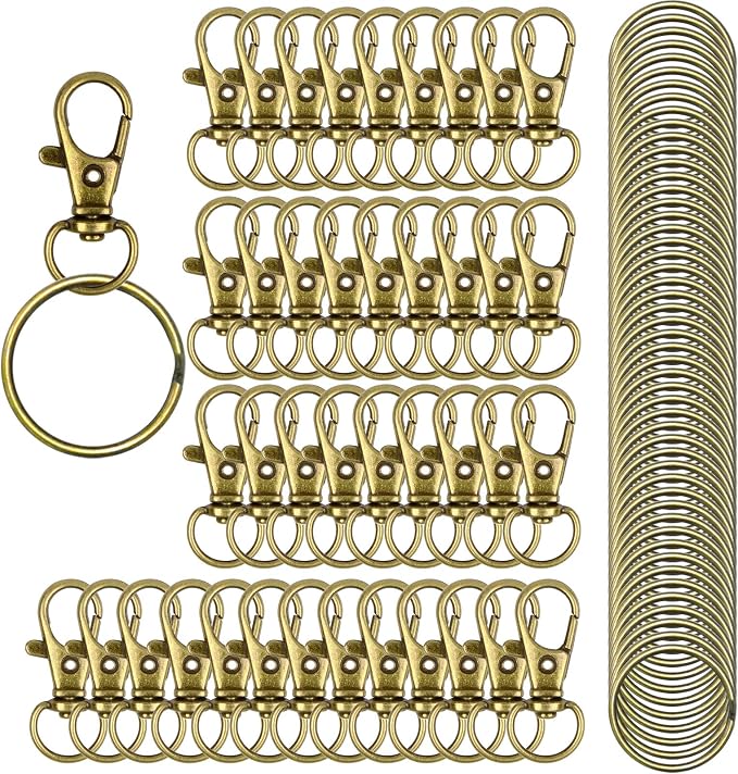 HXSEMAYIG 100PCS Keychain Hooks by HXSEMAYIG