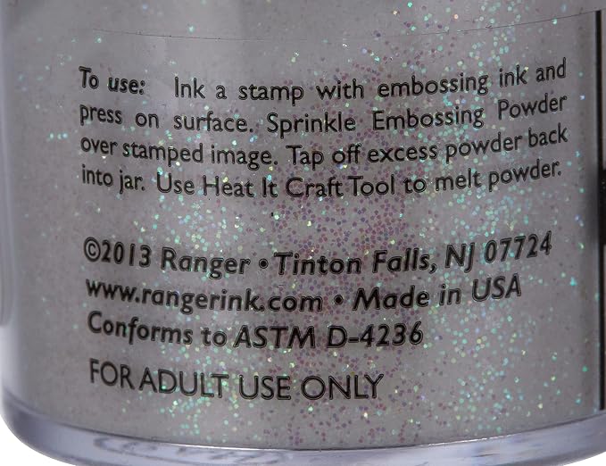 Ranger EPJ00-709 Embossing Powder .60oz, Holographic, 1.75 x 1.5 x 1.5 - Image 3
