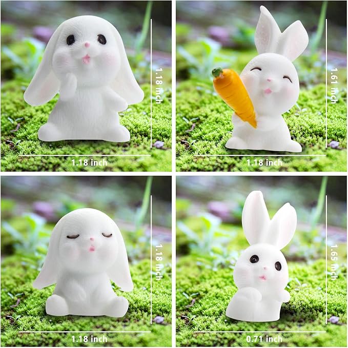Easter Decoration Rabbit Miniature Fairy Garden Decoration Accessories - Image 3