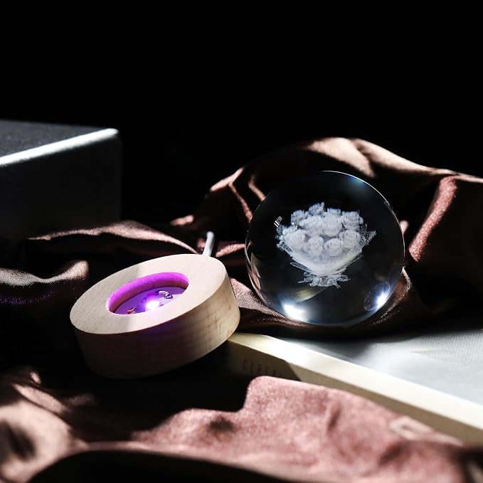 3D Rose Crystals Ball 60mm - Image 7