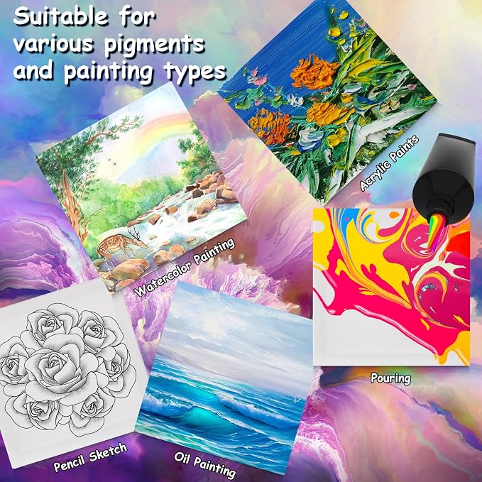10PCS Mini Canvases for Painting – 5 x 5 in Bulk Small Square Stretched Canvases - Image 4