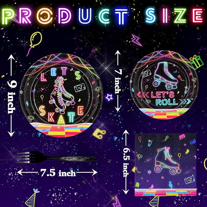 Roller Skating Party Decorations Set - Image 2