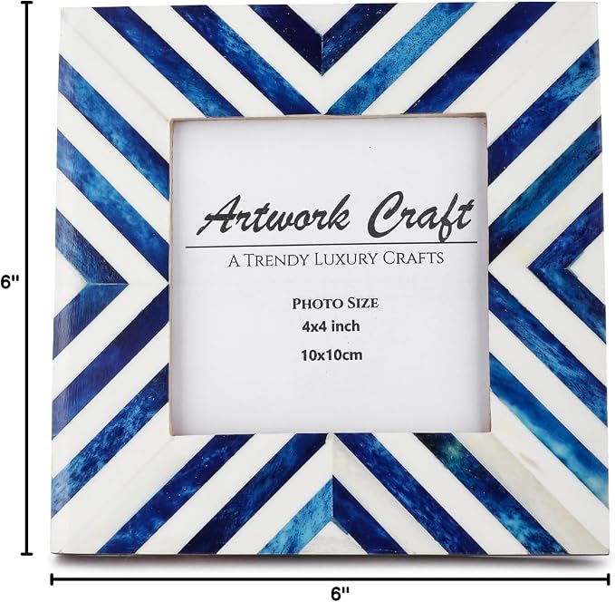 Picture Photo Frame Chevron Herringbone Art Inspired Vintage Table-Top/Wall - Image 7