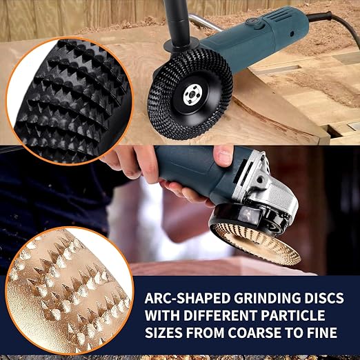 Pomsare 13PCS Angle Grinder Polishing Pad Sanding Disc, Wood Carving Disc Set - Image 8