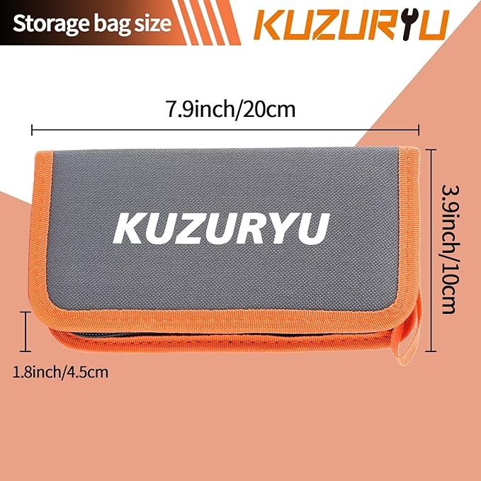 KUZURYU 14PCS Needle File Set - Small Diamond Files with 6 Jeweler's Files & 6 Steel Files （150mm）for DIY, Jewelry, Plastic, Wood & Metal Crafting – with Storage Bag & Steel Brush