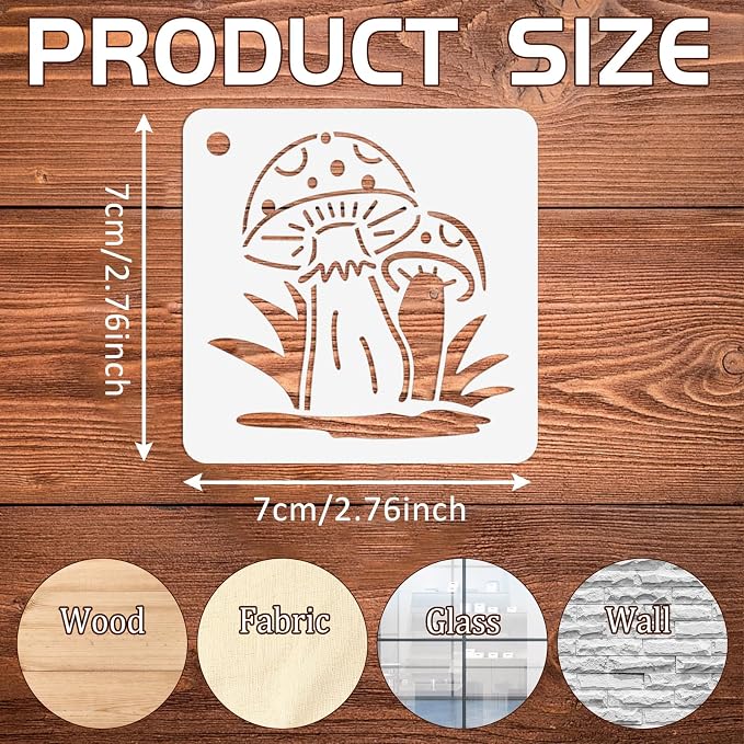 Augshy 56 Pack Mushroom Stencils - Image 2