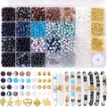 Funtopia Glass Beads for Jewelry Making, 24 Colors 6mm Round Glass Beads by Funtopia