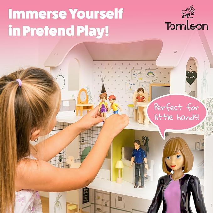 Dollhouse People, Bendable Dollhouse Family Set – 9 Poseable Figures Including - Image 5
