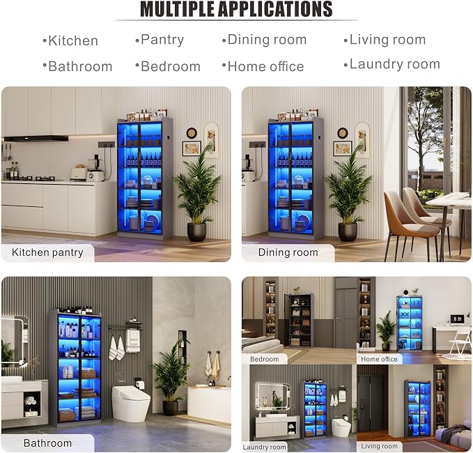 Dystler 65" Tall 5-Tier Display Cabinet - Image 6