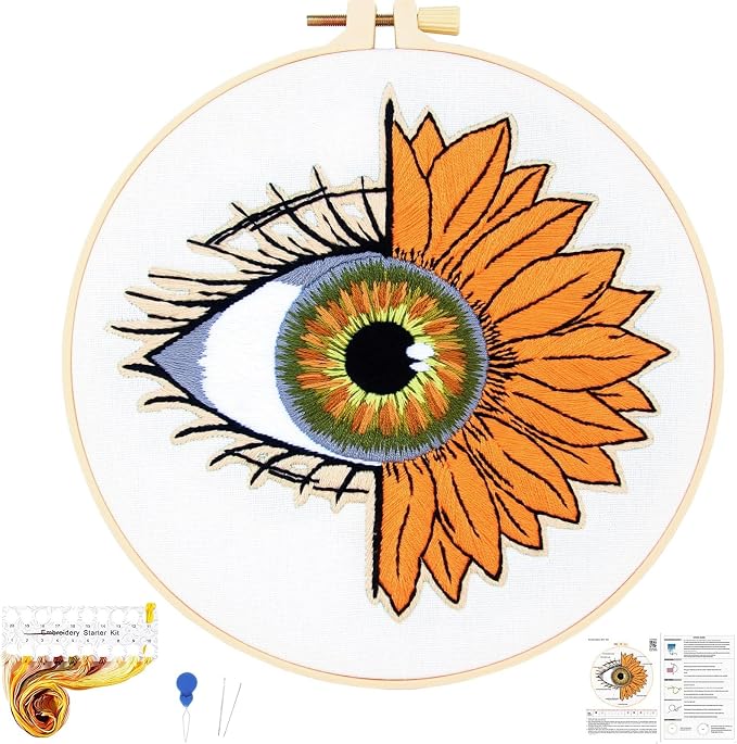 Crafmanoe Sunflower Eyes Embroidery Kits by Unknown