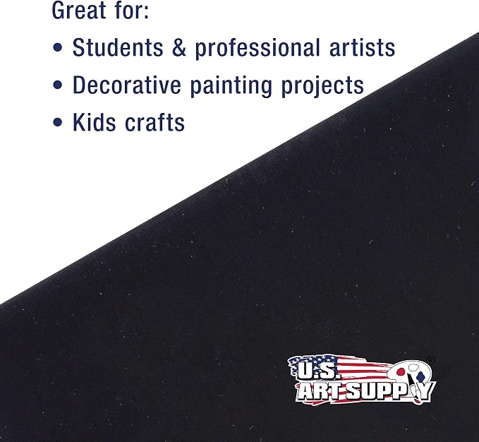 U.S. Art Supply 12 X 16 Inch Black Art Canvas Board Panels 6 Pack - Image 5