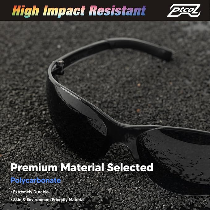 24 Pack of Smoke Safety Glasses Bulk ANSI Z87.1 Scratch Resistant Polycarbonate Tinted Protective Eyewears for Women Man Lab Goggles UV Protection
