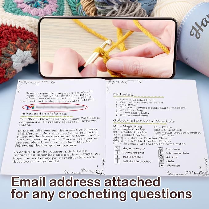 Hanfetch Crochet Kit for Advanced or Intermediate Beginner, Step by Step Video - Image 7