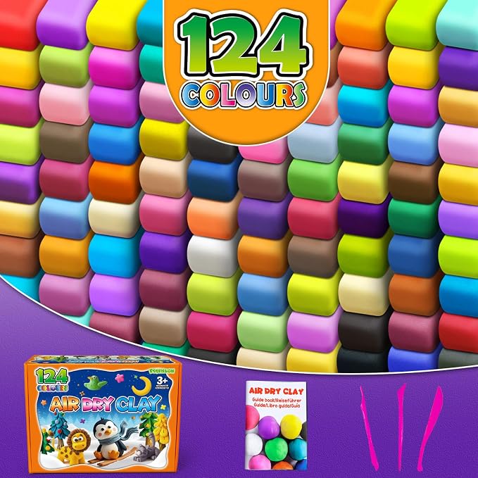 Air Dry Clay, 124 Colors Modeling Magic Clay - Image 2